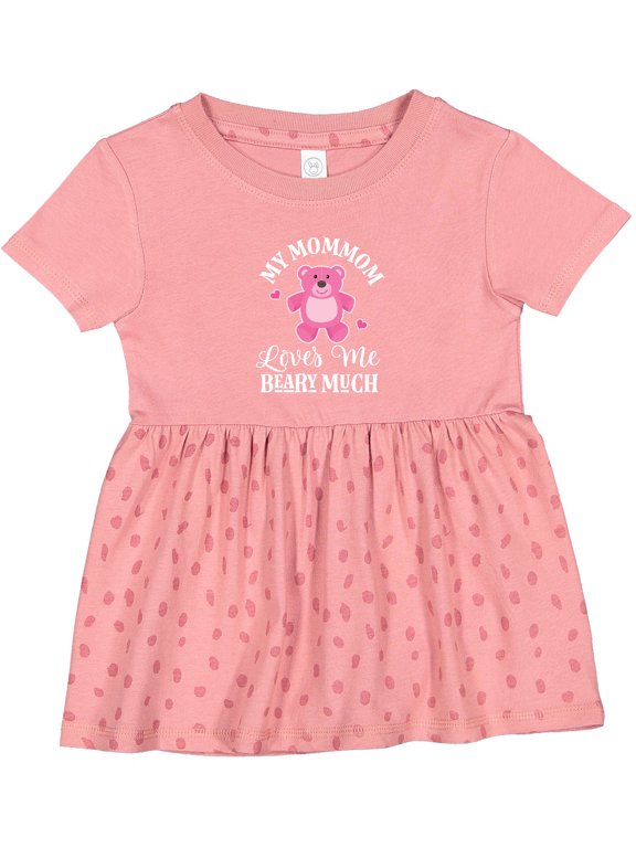 Mommom Loves Me Girls Bear Girls Baby Dress