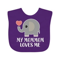 Inktastic Mommom Loves Me Grandchild Boys or Girls Baby Bib