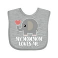 thumbnail image 1 of Inktastic Mommom Loves Me Grandchild Boys or Girls Baby Bib, 1 of 4