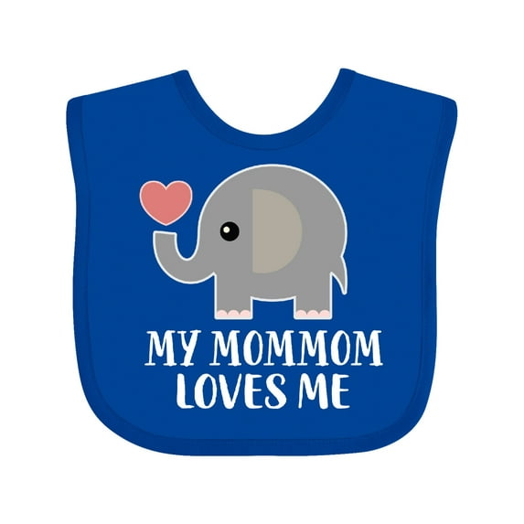 Inktastic Mommom Loves Me Grandchild Boys or Girls Baby Bib