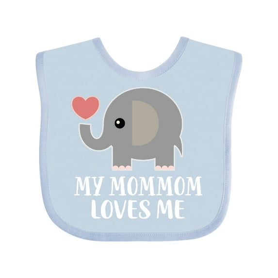 Inktastic Mommom Loves Me Grandchild Boys or Girls Baby Bib