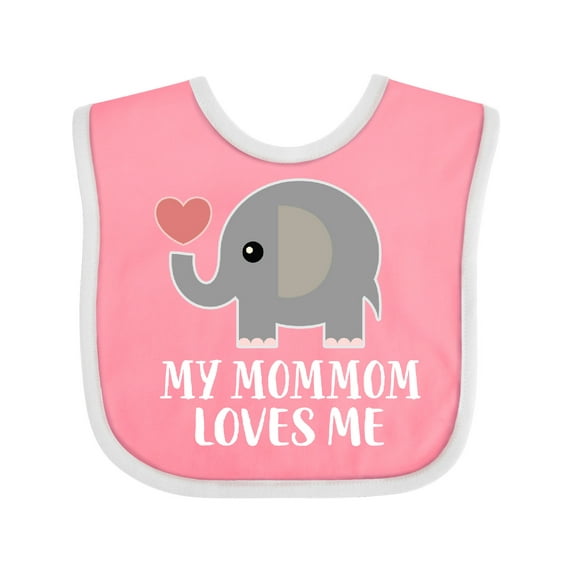 Inktastic Mommom Loves Me Grandchild Boys or Girls Baby Bib
