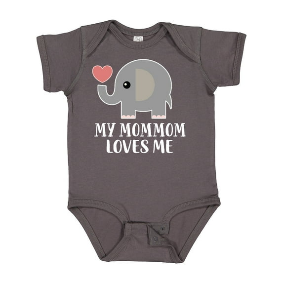 Inktastic Mommom Loves Me Grandchild Boys or Girls Baby Bodysuit