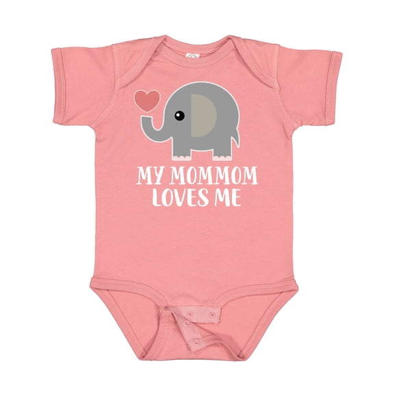 Inktastic Mommom Loves Me Grandchild Boys or Girls Baby Bodysuit