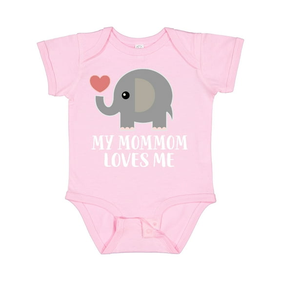 Inktastic Mommom Loves Me Grandchild Boys or Girls Baby Bodysuit