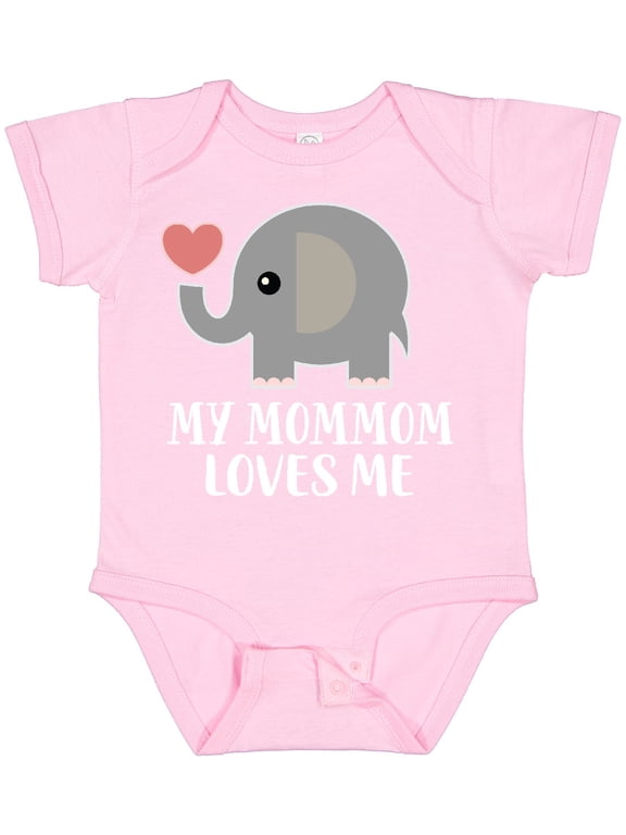Mommom Loves Me Grandchild Boys or Girls Baby Bodysuit