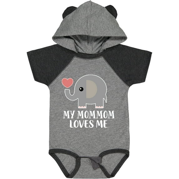 Inktastic Mommom Loves Me Grandchild Boys or Girls Baby Bodysuit
