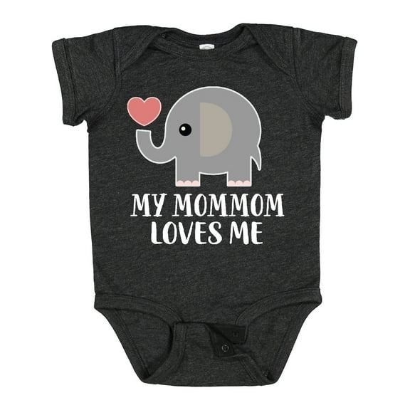 Inktastic Mommom Loves Me Grandchild Boys or Girls Baby Bodysuit