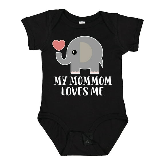 Inktastic Mommom Loves Me Grandchild Boys or Girls Baby Bodysuit