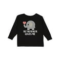 thumbnail image 1 of Inktastic Mommom Loves Me Grandchild Gift Boys or Girls Long Sleeve Toddler T-Shirt, 1 of 5
