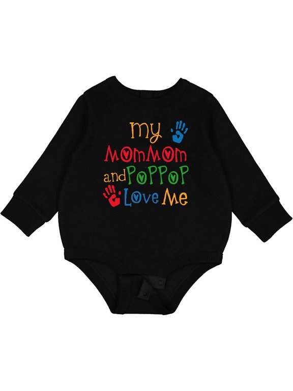 Mommom and Poppop Love Me Baby Fleece Bodysuit