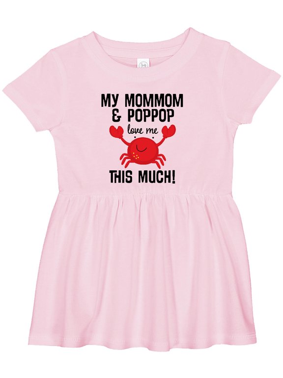 Mommom and Poppop Love Me Grandson Girls Baby Dress
