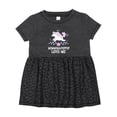 thumbnail image 1 of Inktastic Mommom and Poppop Love Me Unicorn Girls Baby Dress, 1 of 5
