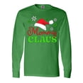 thumbnail image 1 of Inktastic Mommy Claus with Christmas Santa Hat and Snowflakes Long Sleeve T-Shirt, 1 of 5