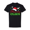 thumbnail image 1 of Inktastic Mommy Claus with Christmas Santa Hat and Snowflakes T-Shirt, 1 of 5