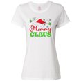 thumbnail image 1 of Inktastic Mommy Claus with Christmas Santa Hat and Snowflakes Women's T-Shirt, 1 of 5