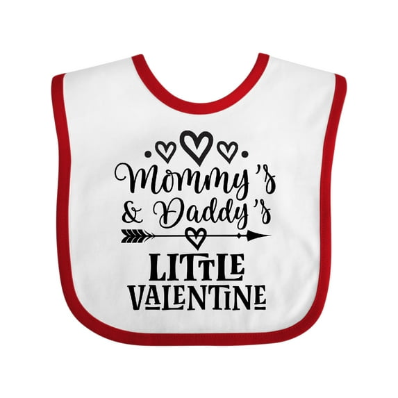 Inktastic Mommy Daddy Little Valentine Boys or Girls Baby Bib