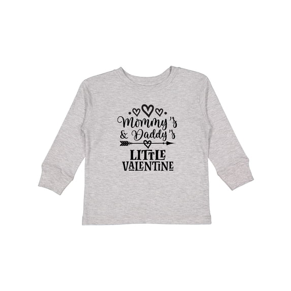 Inktastic Mommy Daddy Little Valentine Boys or Girls Long Sleeve Toddler T-Shirt