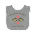 thumbnail image 1 of Inktastic Mommy & Daddy's Little Blessing Boys or Girls Baby Bib, 1 of 4