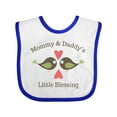 thumbnail image 1 of Inktastic Mommy & Daddy's Little Blessing Boys or Girls Baby Bib, 1 of 4