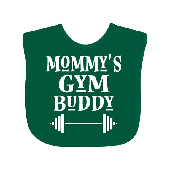 Inktastic Mommy Gym Buddy Fitness Gift Boys or Girls Baby Bib
