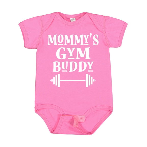 Inktastic Mommy Gym Buddy Fitness Gift Boys or Girls Baby Bodysuit