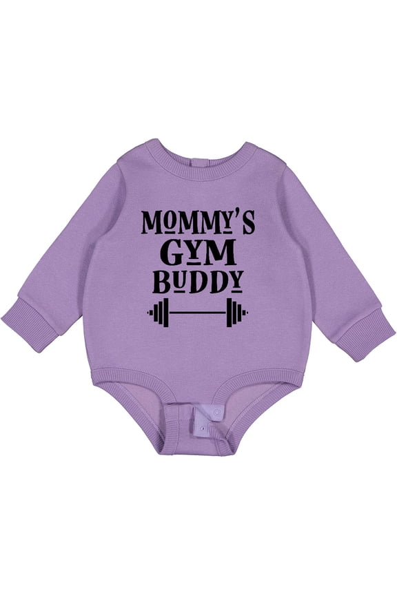 Mommy Gym Buddy Workout Baby Fleece Bodysuit