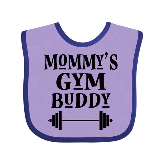 Inktastic Mommy Gym Buddy Workout Boys or Girls Baby Bib
