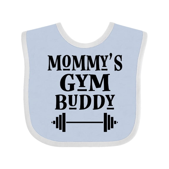 Inktastic Mommy Gym Buddy Workout Boys or Girls Baby Bib