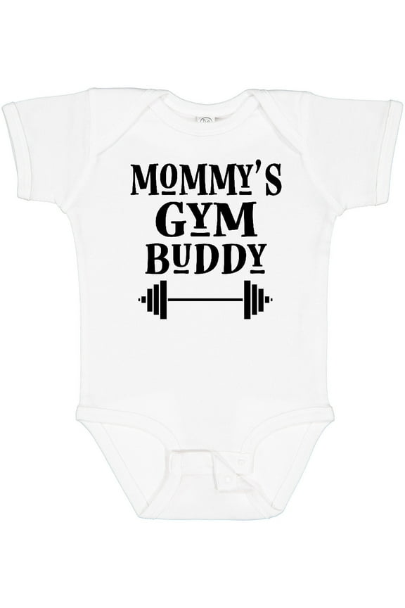 Mommy Gym Buddy Workout Boys or Girls Baby Bodysuit
