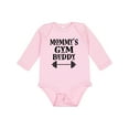 thumbnail image 1 of Inktastic Mommy Gym Buddy Workout Boys or Girls Long Sleeve Baby Bodysuit, 1 of 5