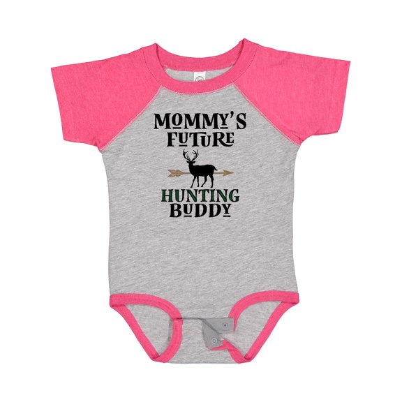Inktastic Mommy Hunting Buddy Archery Boys or Girls Baby Bodysuit