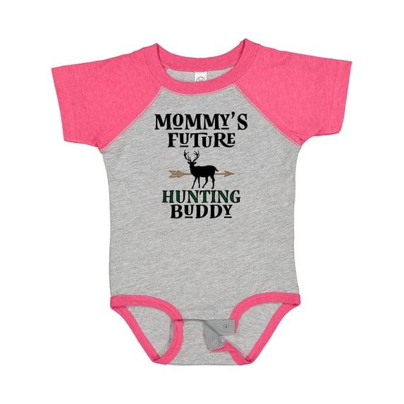 Inktastic Mommy Hunting Buddy Archery Boys or Girls Baby Bodysuit