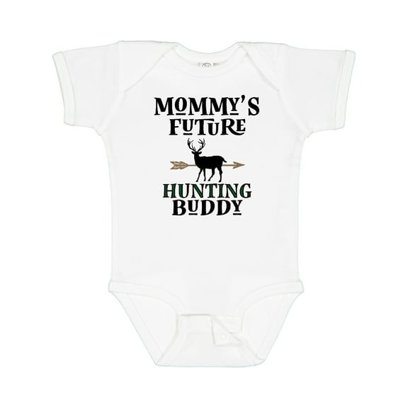 Inktastic Mommy Hunting Buddy Archery Boys or Girls Baby Bodysuit