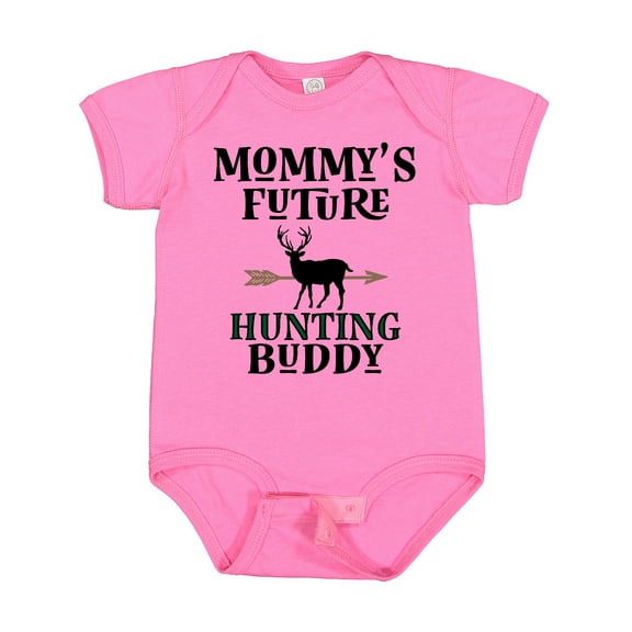 Inktastic Mommy Hunting Buddy Archery Boys or Girls Baby Bodysuit