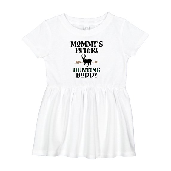 Inktastic Mommy Hunting Buddy Archery Girls Baby Dress