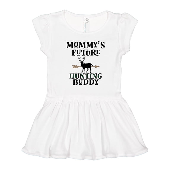 Inktastic Mommy Hunting Buddy Archery Girls Toddler Dress
