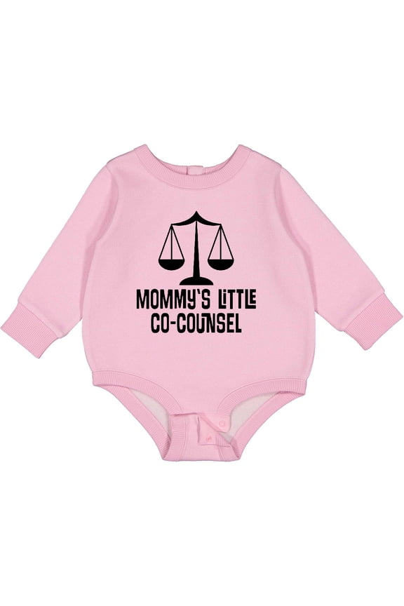 Mommy Little Co Counsel Lawyer Baby Fleece Bodysuit