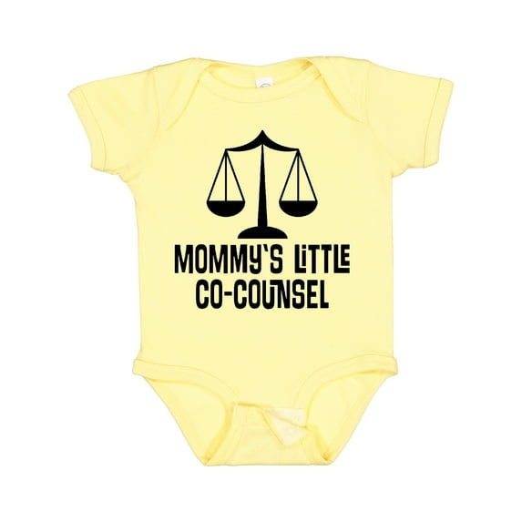 Inktastic Mommy Little Co Counsel Lawyer Boys or Girls Baby Bodysuit