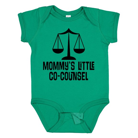 Inktastic Mommy Little Co Counsel Lawyer Boys or Girls Baby Bodysuit