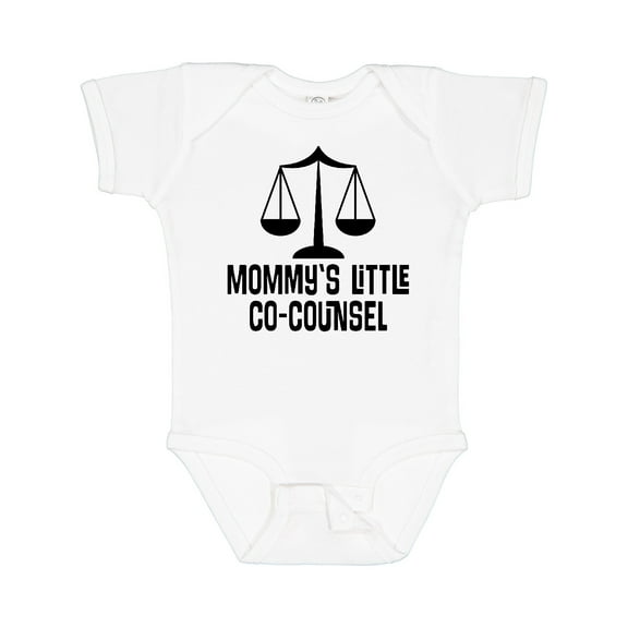 Inktastic Mommy Little Co Counsel Lawyer Boys or Girls Baby Bodysuit