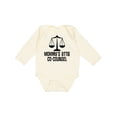 thumbnail image 1 of Inktastic Mommy Little Co Counsel Lawyer Boys or Girls Long Sleeve Baby Bodysuit, 1 of 5
