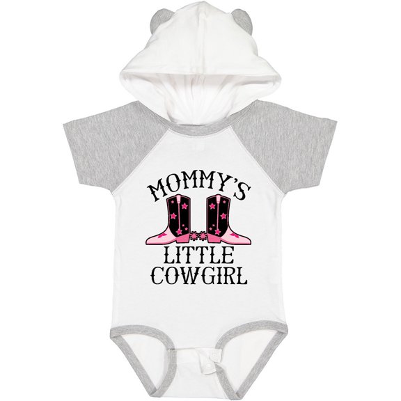 Inktastic Mommy Little Cowgirl Baby Clothes Girls Baby Bodysuit