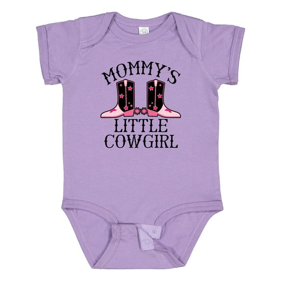 Inktastic Mommy Little Cowgirl Baby Clothes Girls Baby Bodysuit