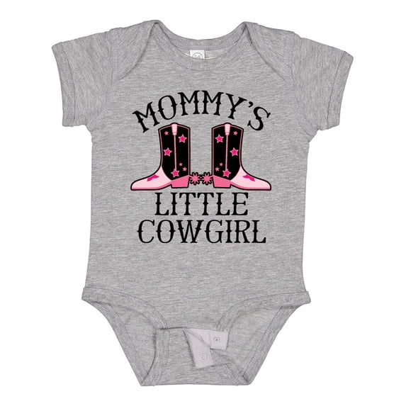 Inktastic Mommy Little Cowgirl Baby Clothes Girls Baby Bodysuit