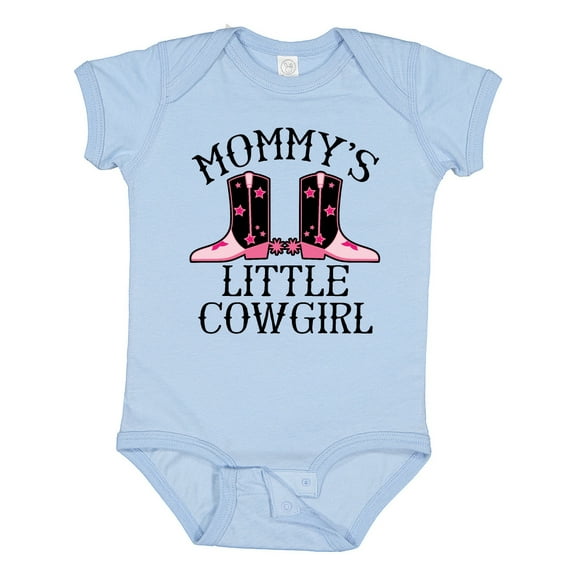 Inktastic Mommy Little Cowgirl Baby Clothes Girls Baby Bodysuit