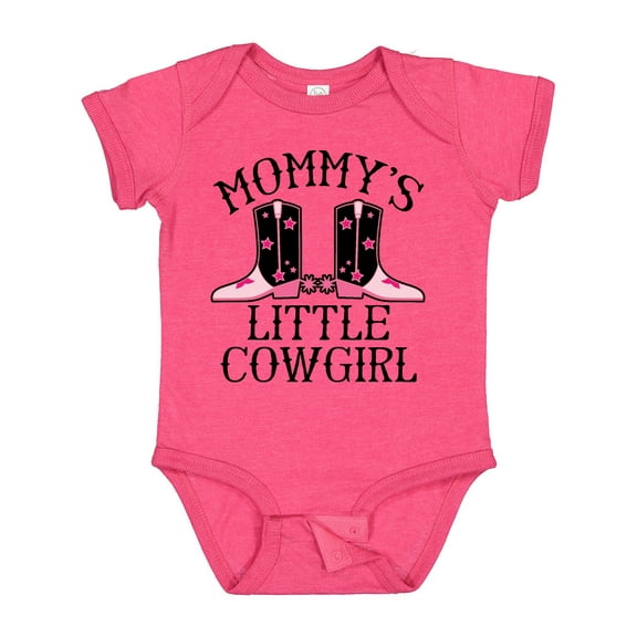 Inktastic Mommy Little Cowgirl Baby Clothes Girls Baby Bodysuit