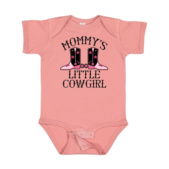 Inktastic Mommy Little Cowgirl Baby Clothes Girls Baby Bodysuit