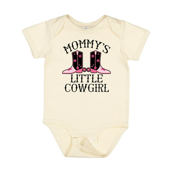 Inktastic Mommy Little Cowgirl Baby Clothes Girls Baby Bodysuit