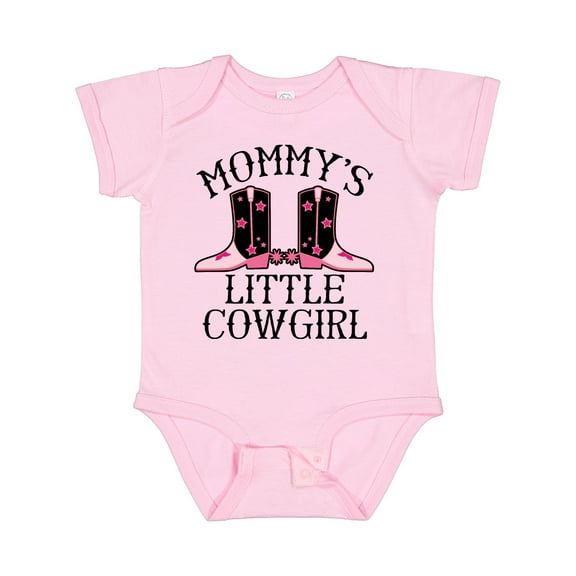 Inktastic Mommy Little Cowgirl Baby Clothes Girls Baby Bodysuit